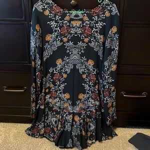 Black Free People Long Sleeve Dress